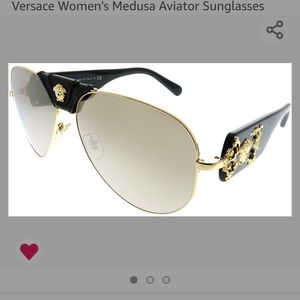 Versace Medusa Aviator Sunglasses